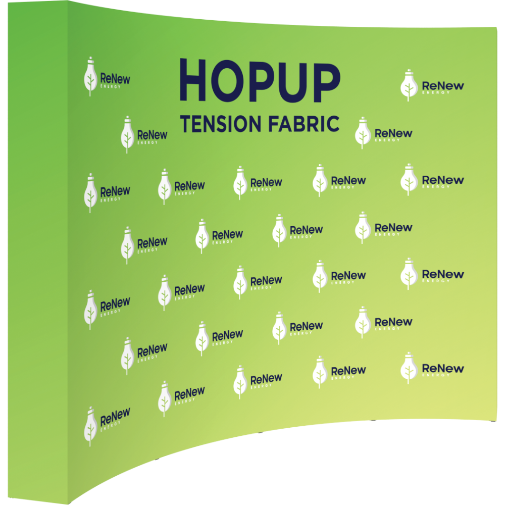 Hopup 10ft Curved Full Height Tension Fabric Display