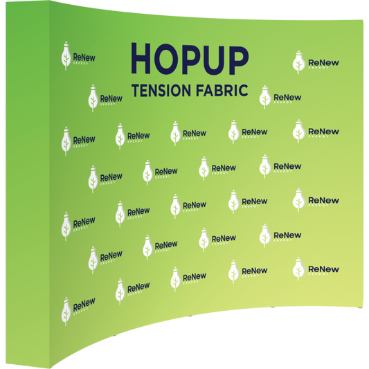 Hopup 10ft Curved Full Height Tension Fabric Display