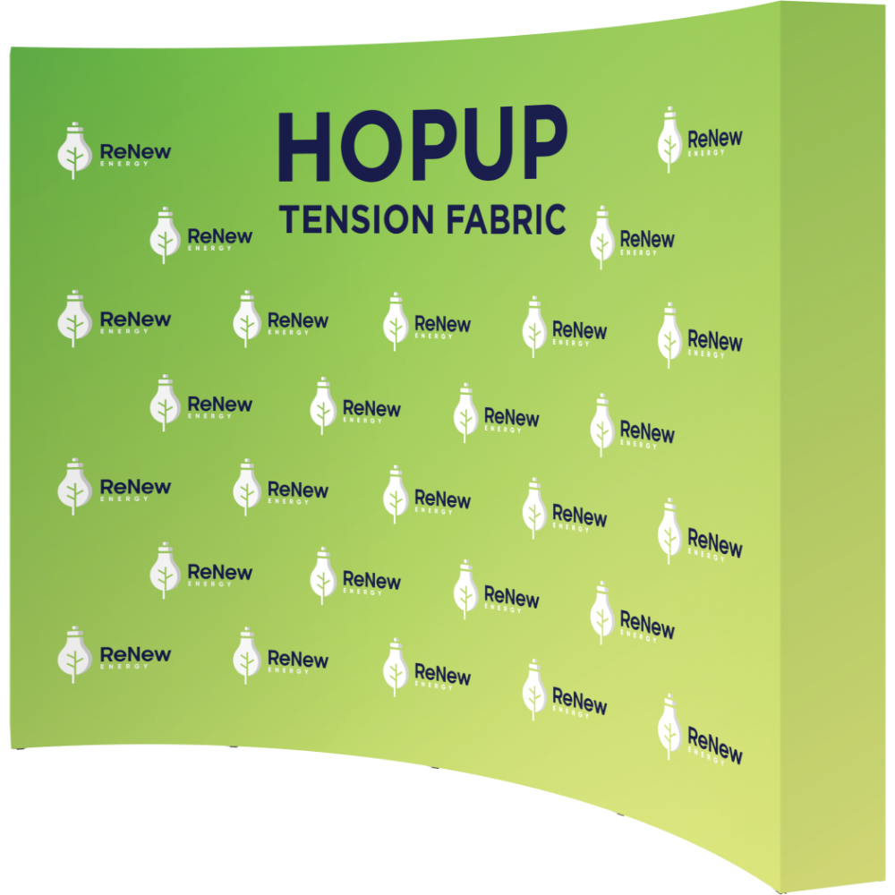 Hopup 10ft Curved Full Height Tension Fabric Display