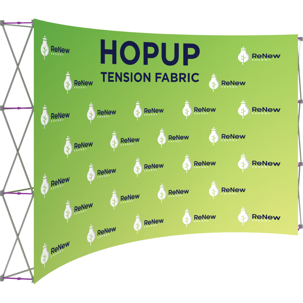 Hopup 13ft Curved Full Height Tension Fabric Display
