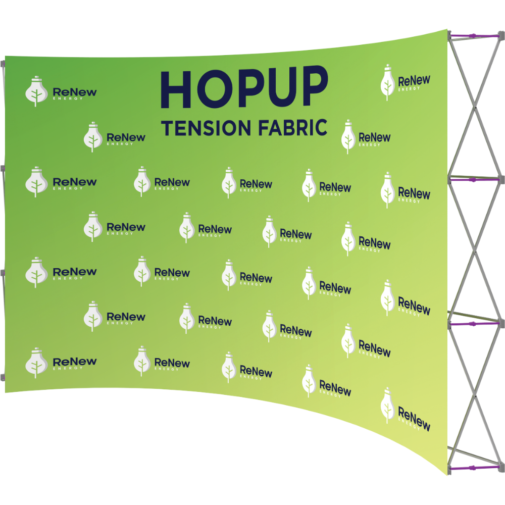 Hopup 13ft Curved Full Height Tension Fabric Display