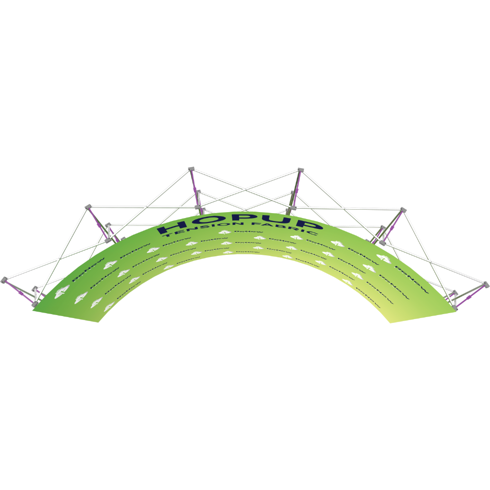 Hopup 13ft Curved Full Height Tension Fabric Display