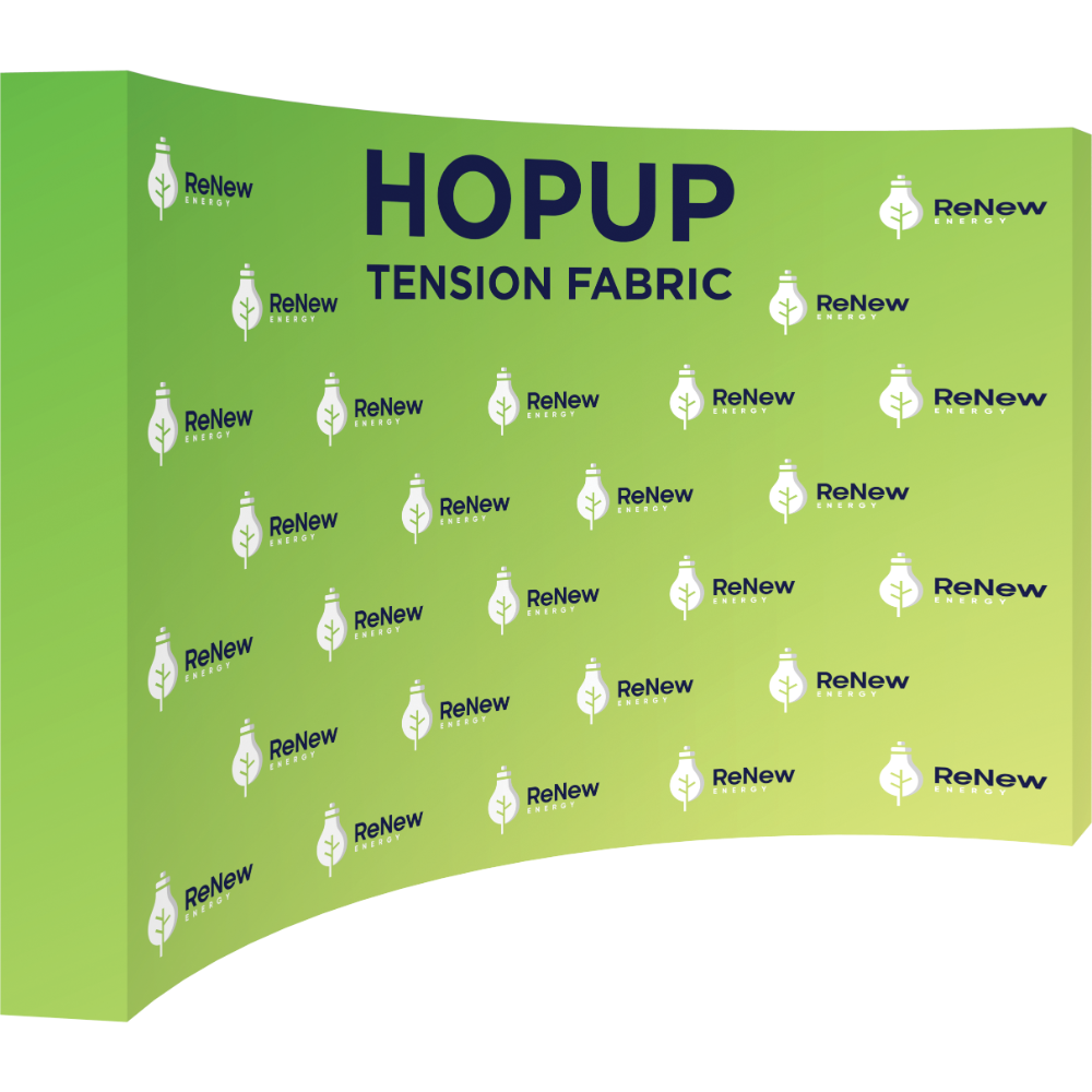 Hopup 13ft Curved Full Height Tension Fabric Display