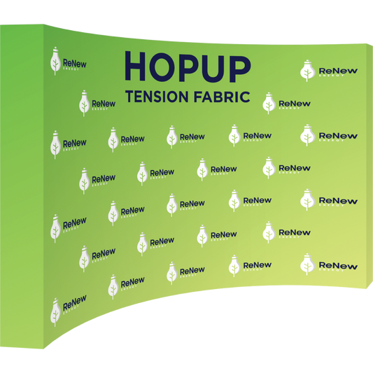 Hopup 13ft Curved Full Height Tension Fabric Display