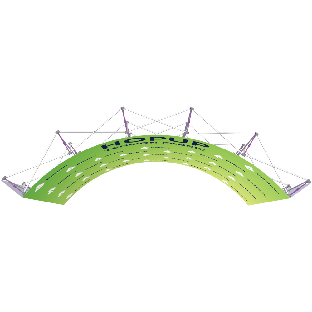 Hopup 13ft Curved Full Height Tension Fabric Display