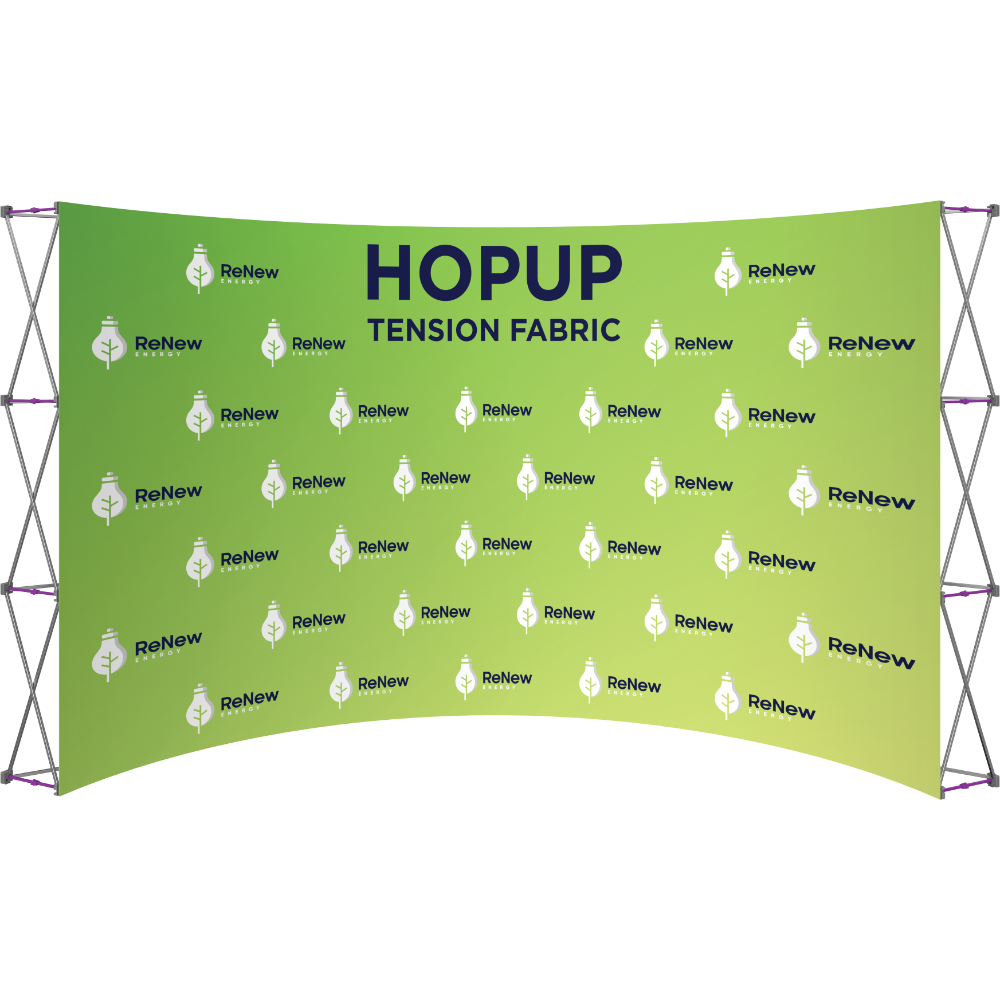Hopup 15ft Curved Full Height Tension Fabric Display