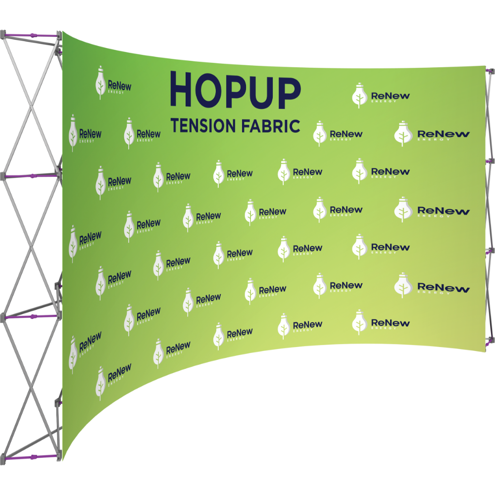 Hopup 15ft Curved Full Height Tension Fabric Display