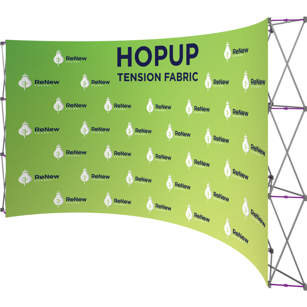 Hopup 15ft Curved Full Height Tension Fabric Display