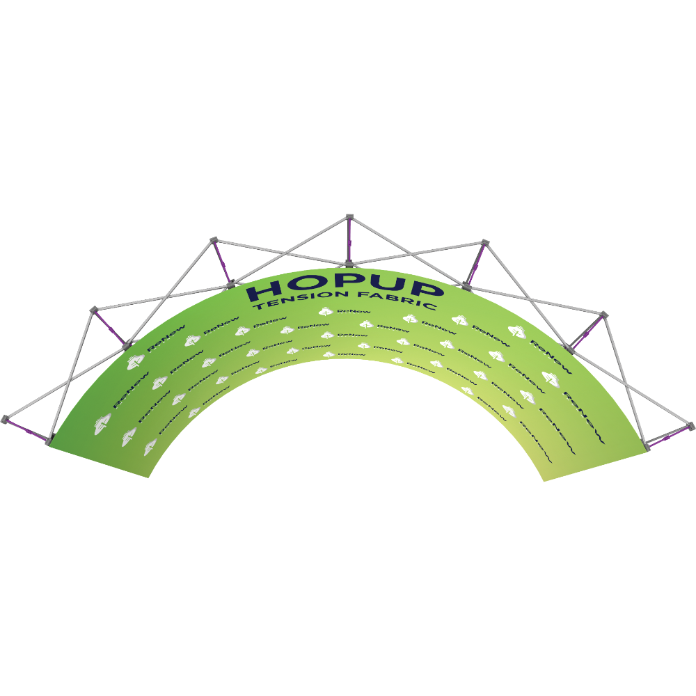 Hopup 15ft Curved Full Height Tension Fabric Display