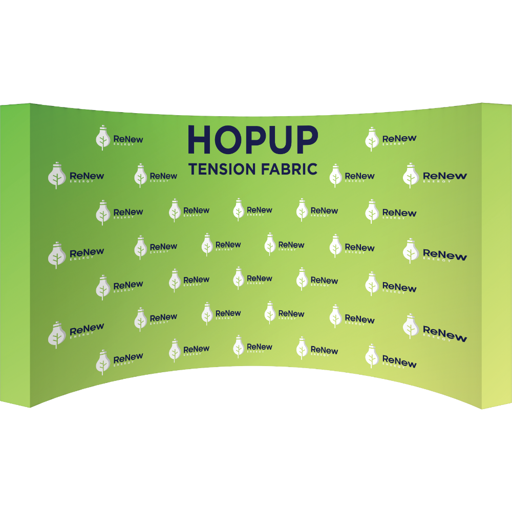 Hopup 15ft Curved Full Height Tension Fabric Display