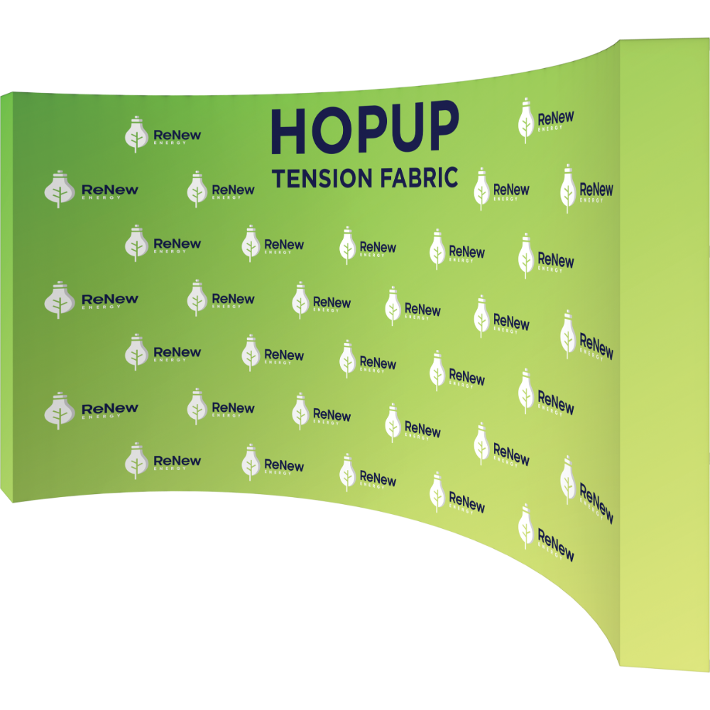 Hopup 15ft Curved Full Height Tension Fabric Display