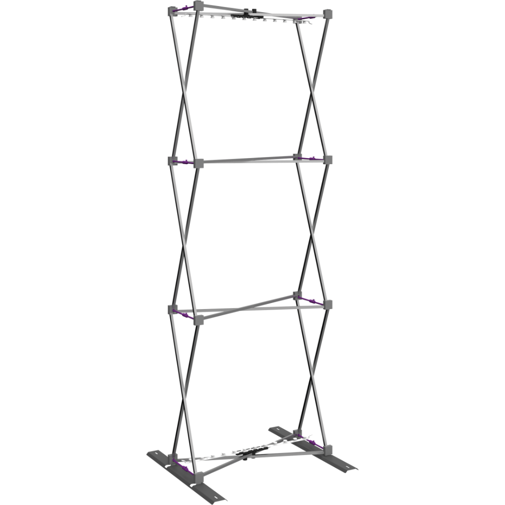 Hopup 2.5ft Backlit Straight Full Height Tension Fabric Display Kit