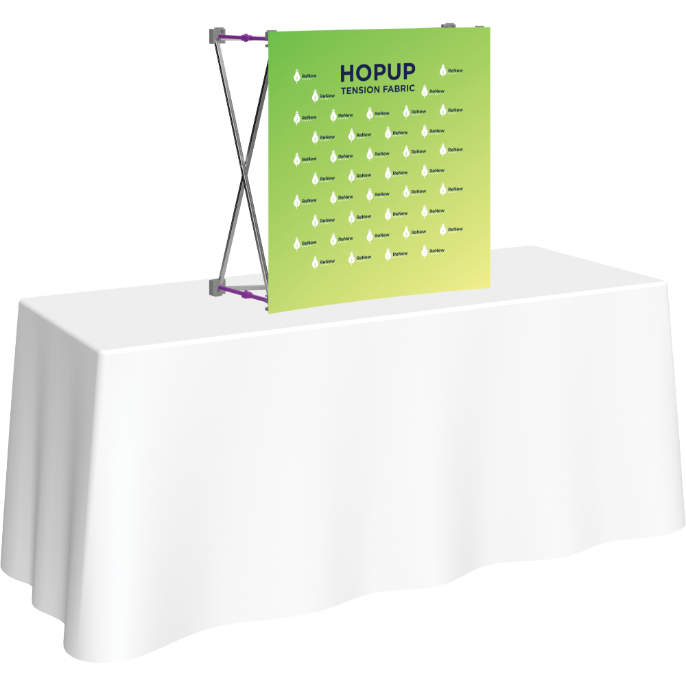 Hopup 2.5ft Straight Tabletop Tension Fabric Display