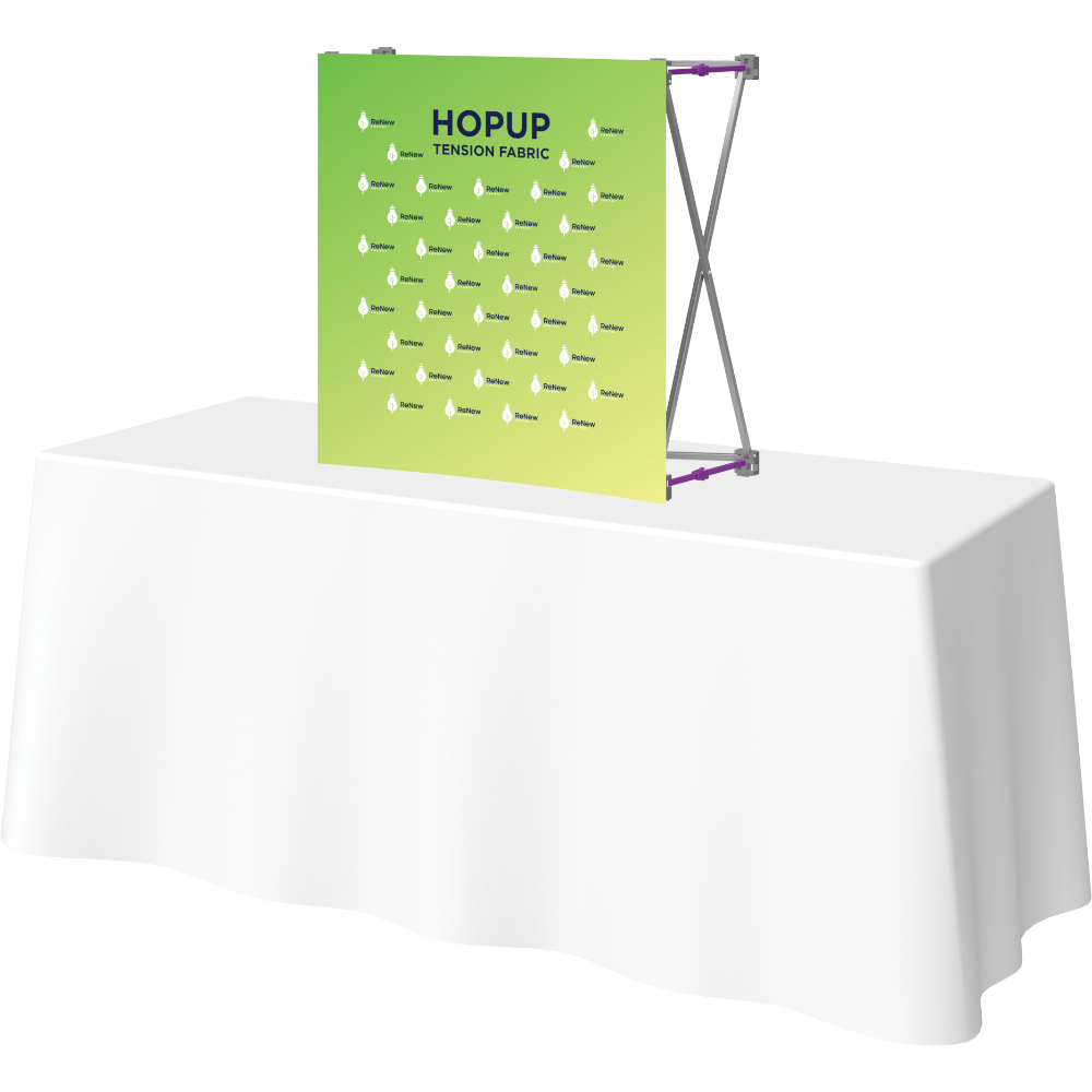 Hopup 2.5ft Straight Tabletop Tension Fabric Display