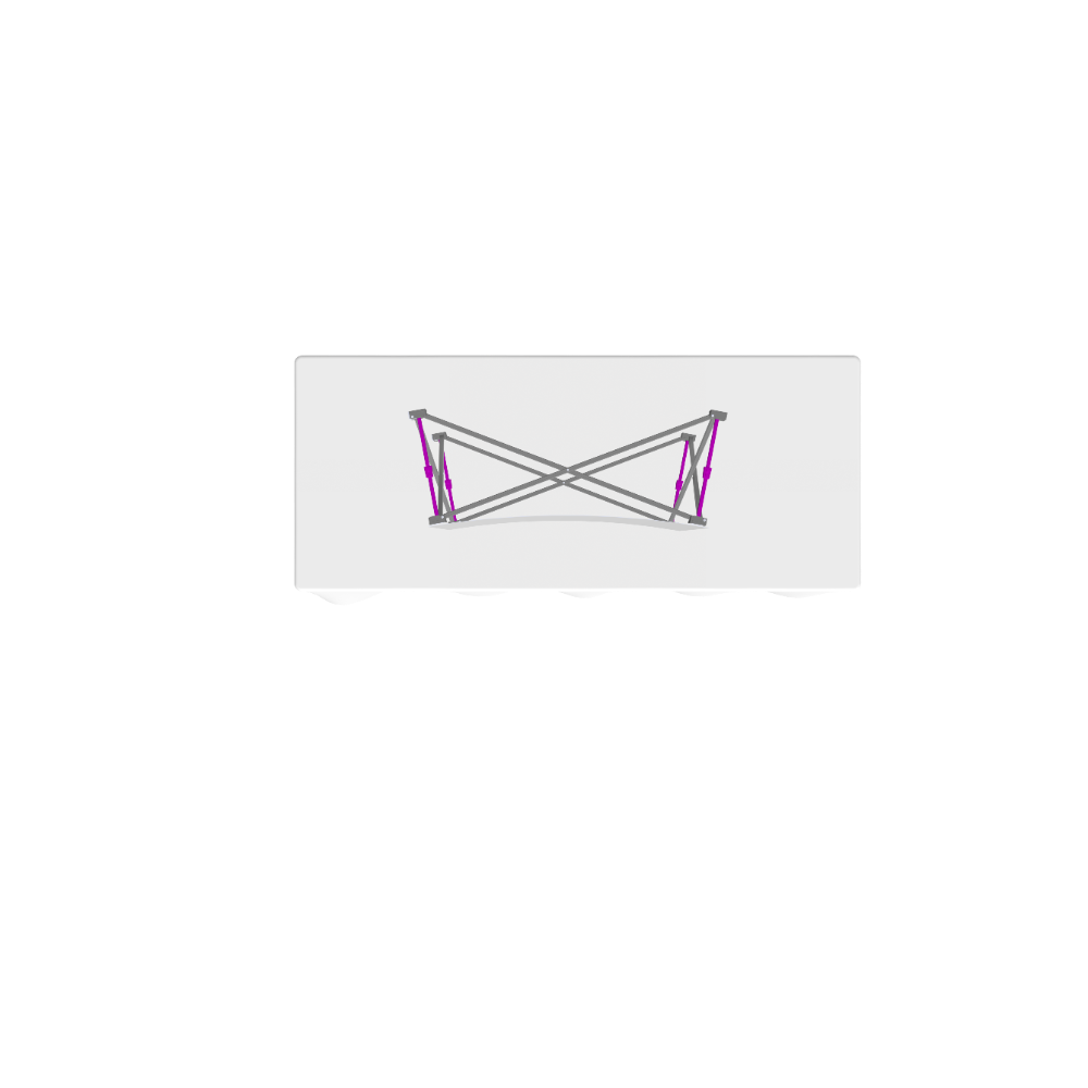 Hopup 2.5ft Straight Tabletop Tension Fabric Display