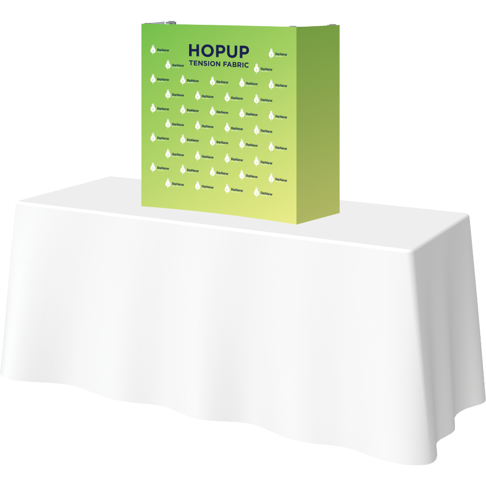 Hopup 2.5ft Straight Tabletop Tension Fabric Display