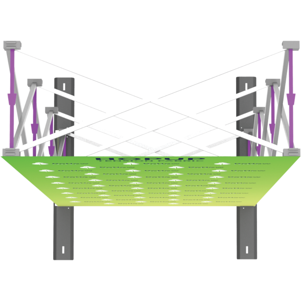 Hopup 2.5ft Straight Full Height Tension Fabric Display