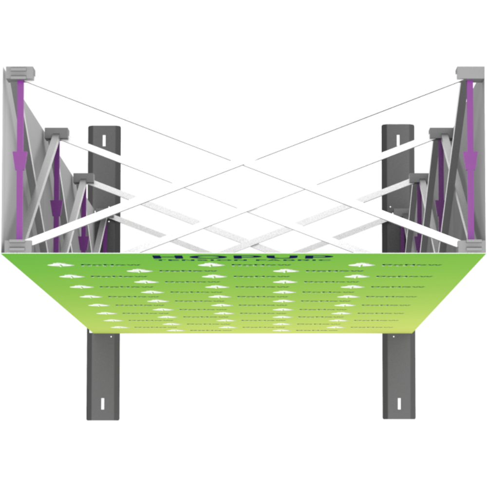 Hopup 2.5ft Straight Full Height Tension Fabric Display