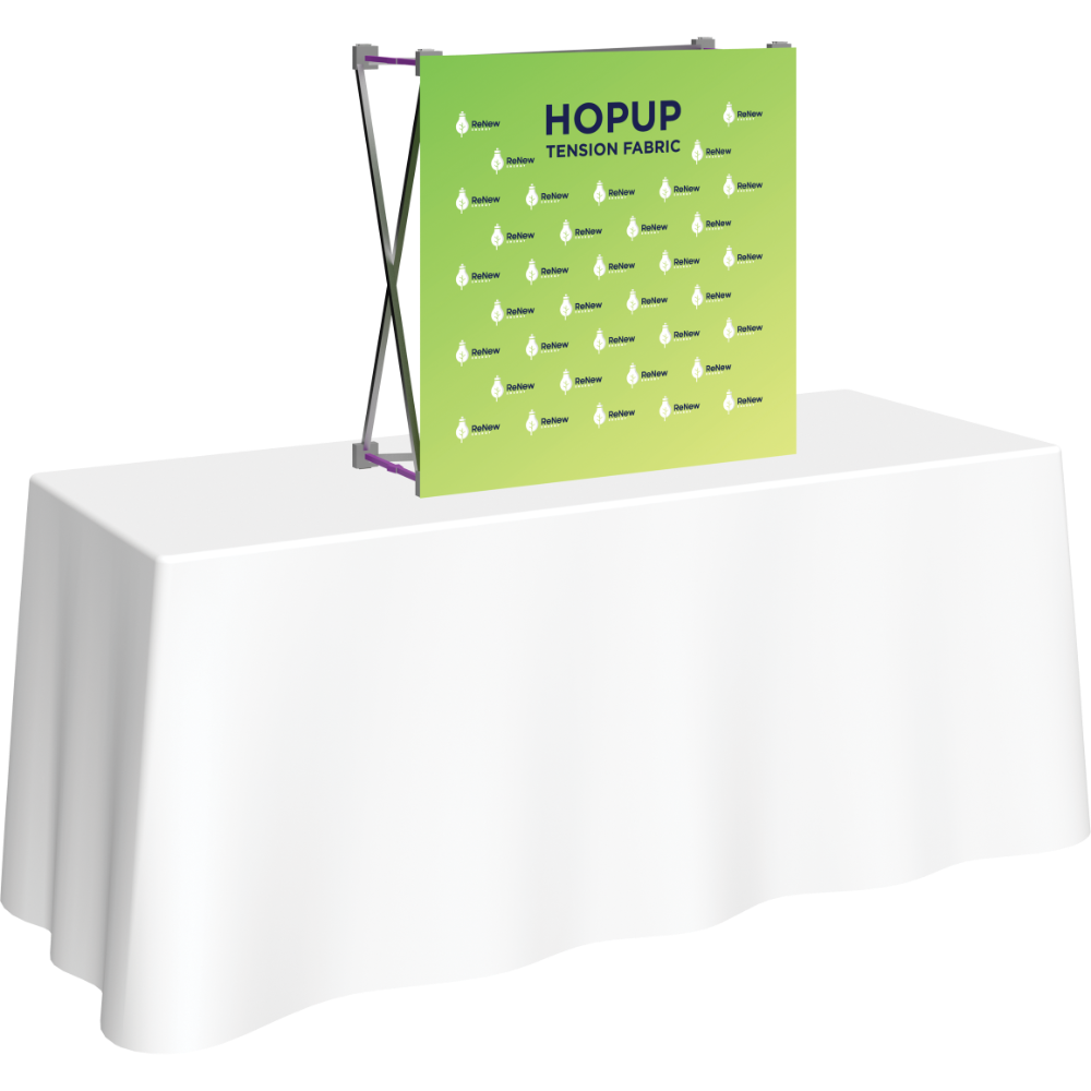 Hopup 2.5ft Straight Tabletop Tension Fabric Display