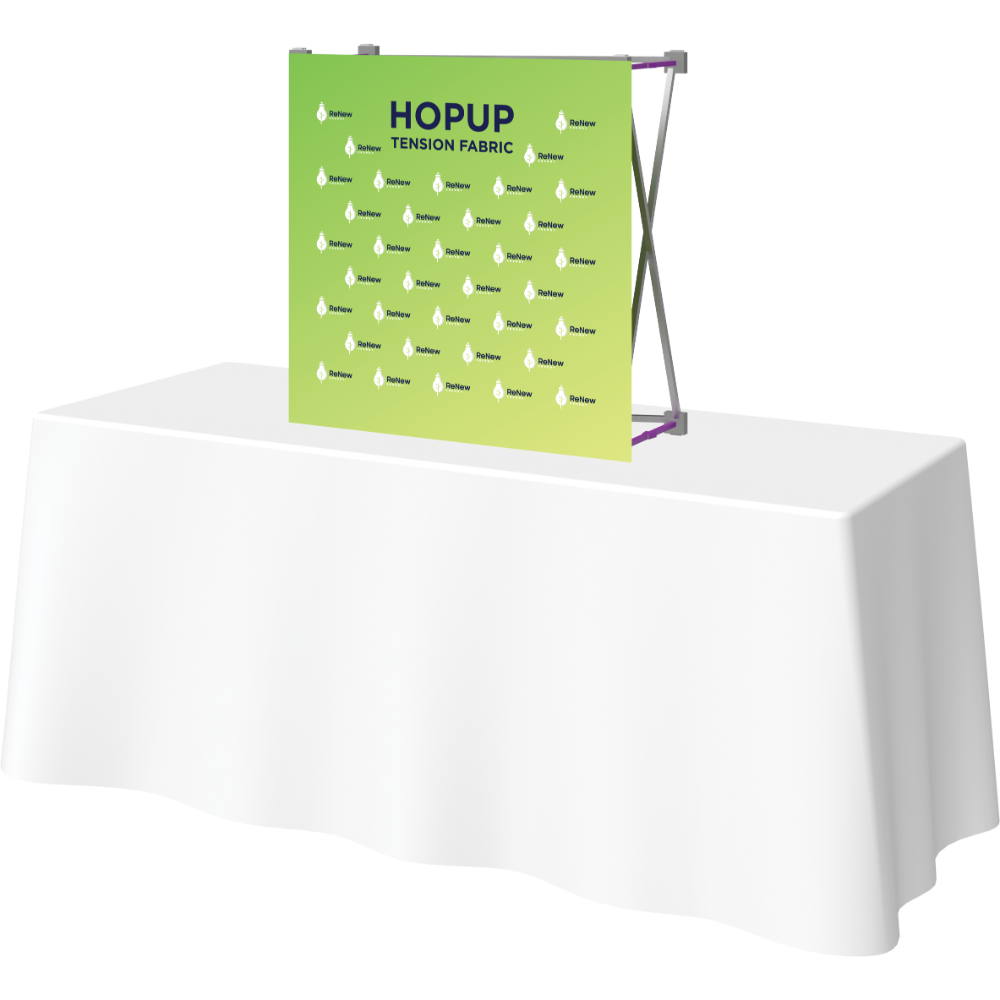 Hopup 2.5ft Straight Tabletop Tension Fabric Display