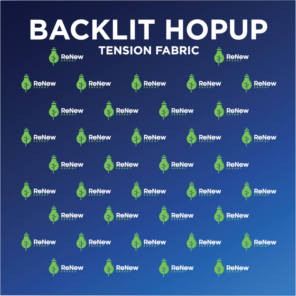 Hopup 5ft Backlit Straight Tabletop Tension Fabric Display