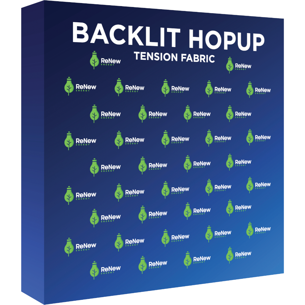 Hopup 5ft Backlit Straight Tabletop Tension Fabric Display