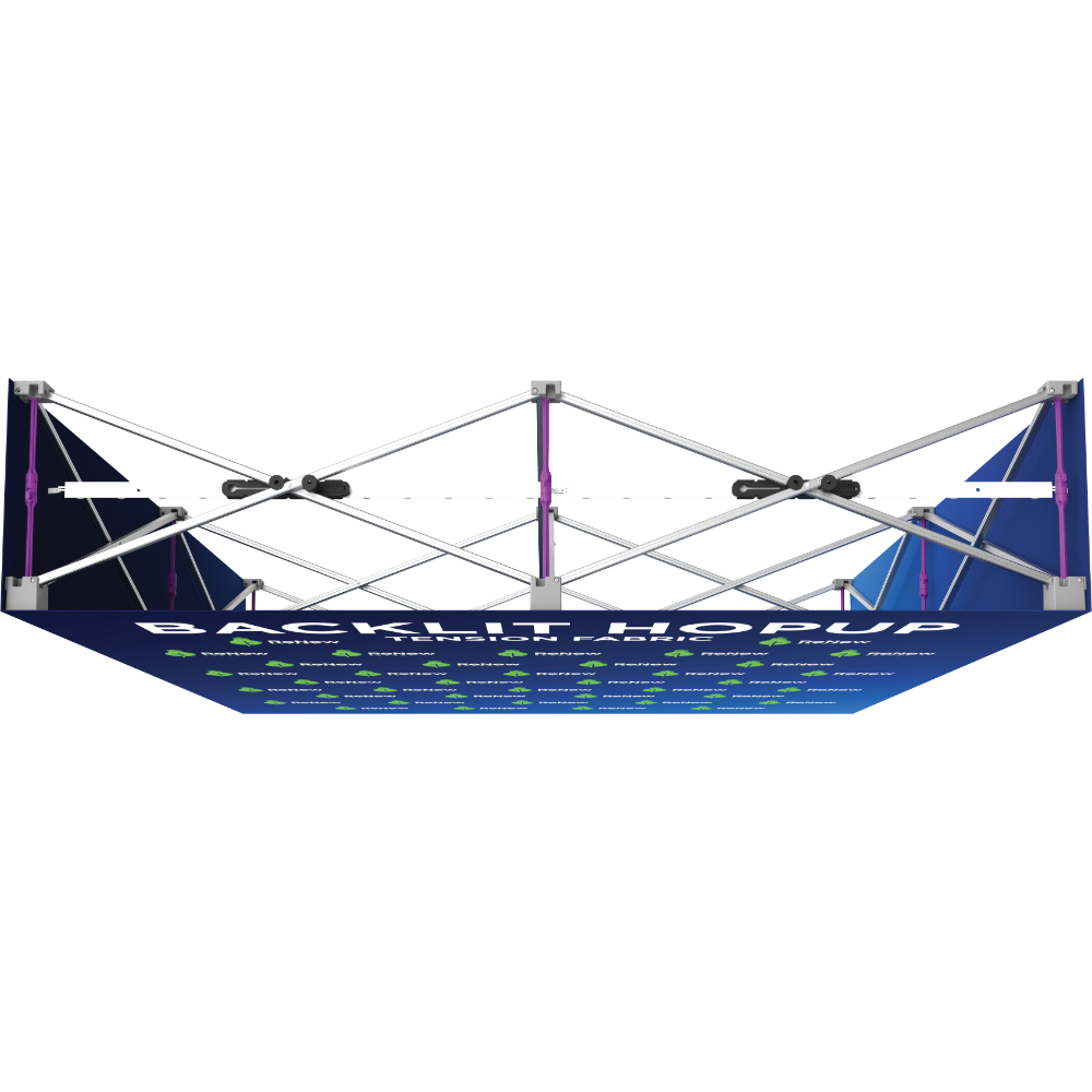 Hopup 5ft Backlit Straight Tabletop Tension Fabric Display