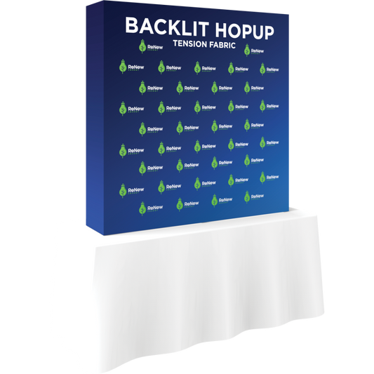 Hopup 5ft Backlit Straight Tabletop Tension Fabric Display