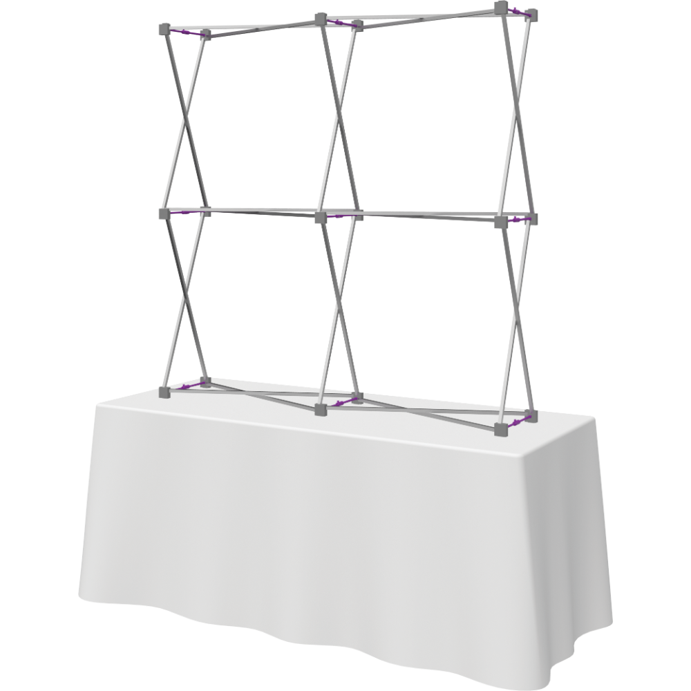 Hopup 5ft Straight Square Tabletop Tension Fabric Display