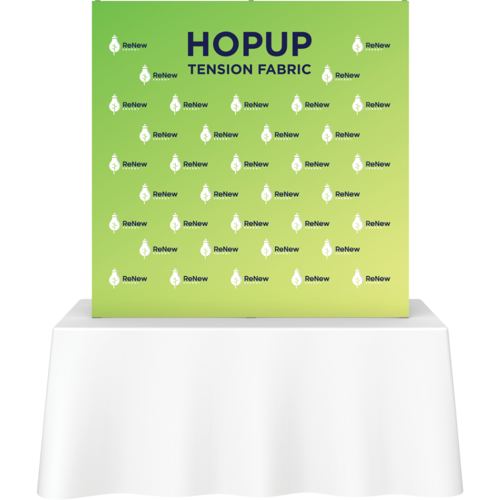 Hopup 5ft Straight Square Tabletop Tension Fabric Display