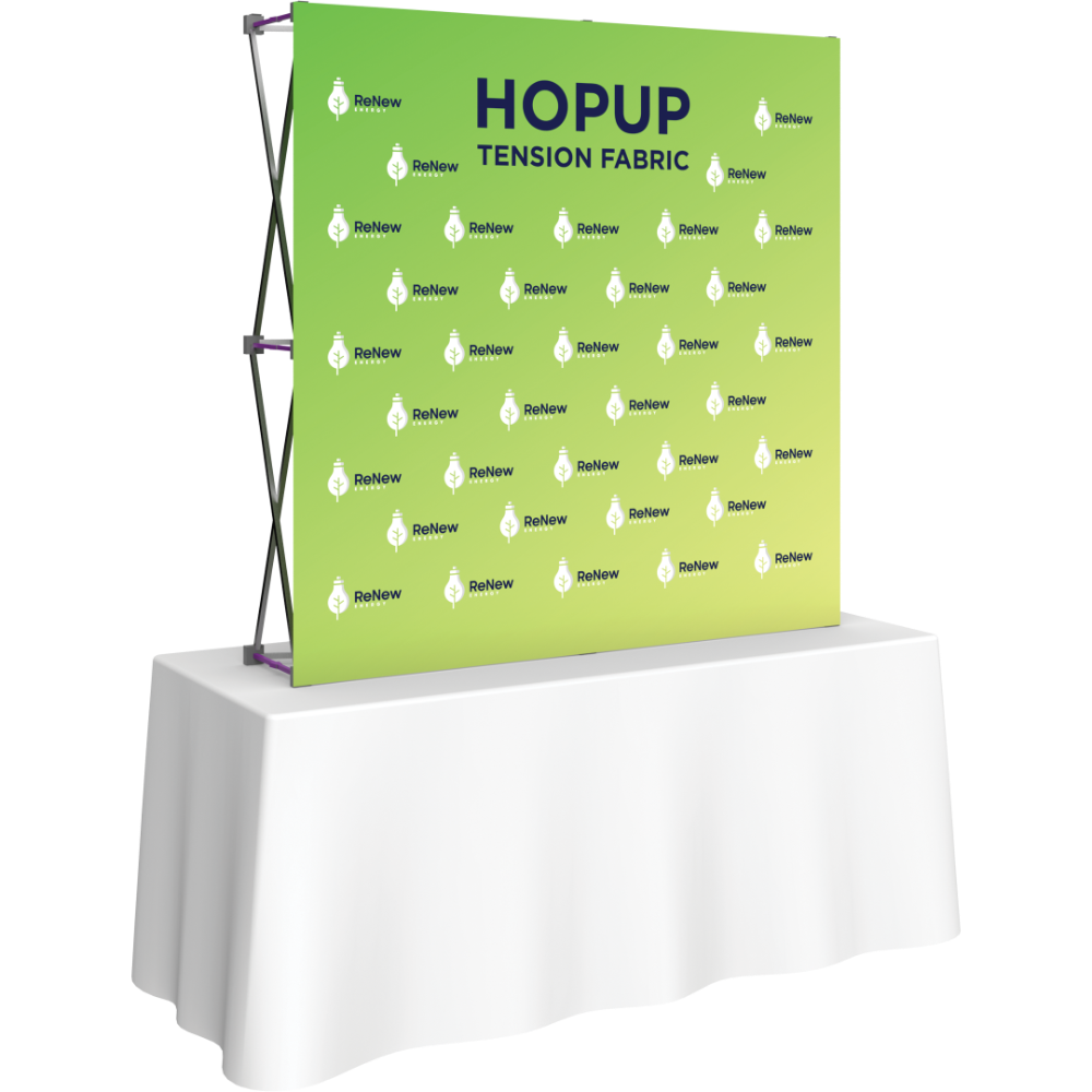 Hopup 5ft Straight Square Tabletop Tension Fabric Display