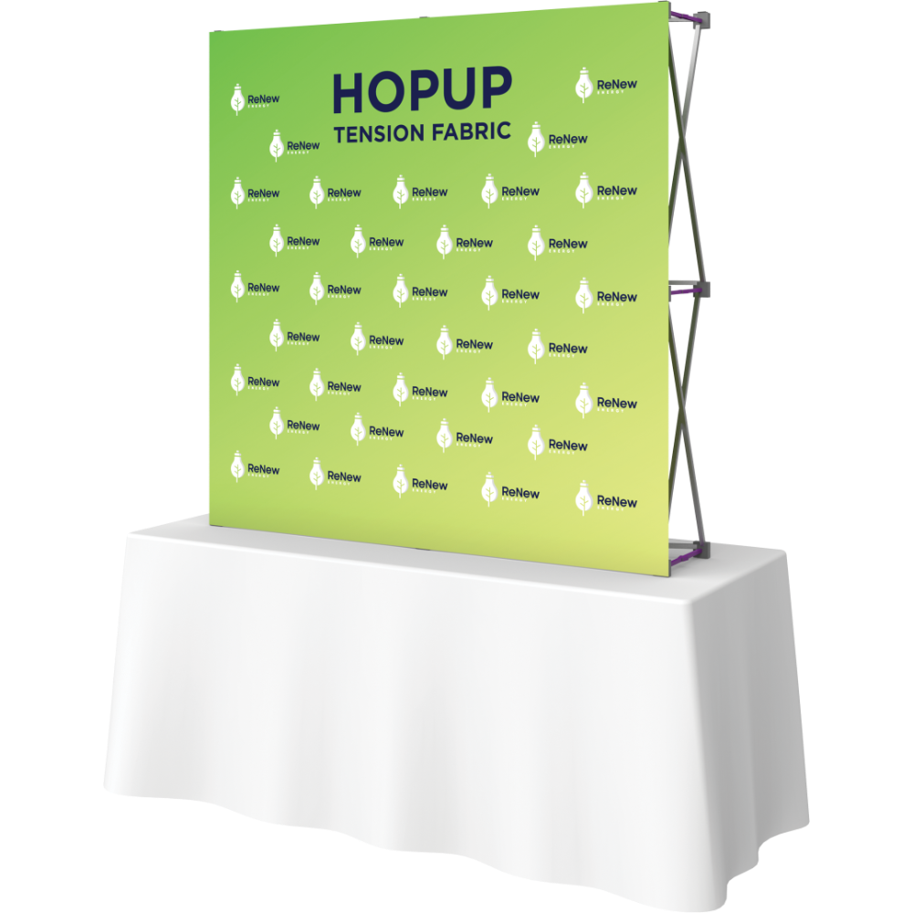 Hopup 5ft Straight Square Tabletop Tension Fabric Display
