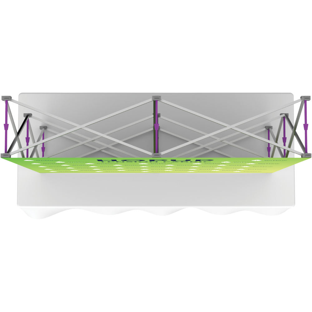 Hopup 5ft Straight Square Tabletop Tension Fabric Display