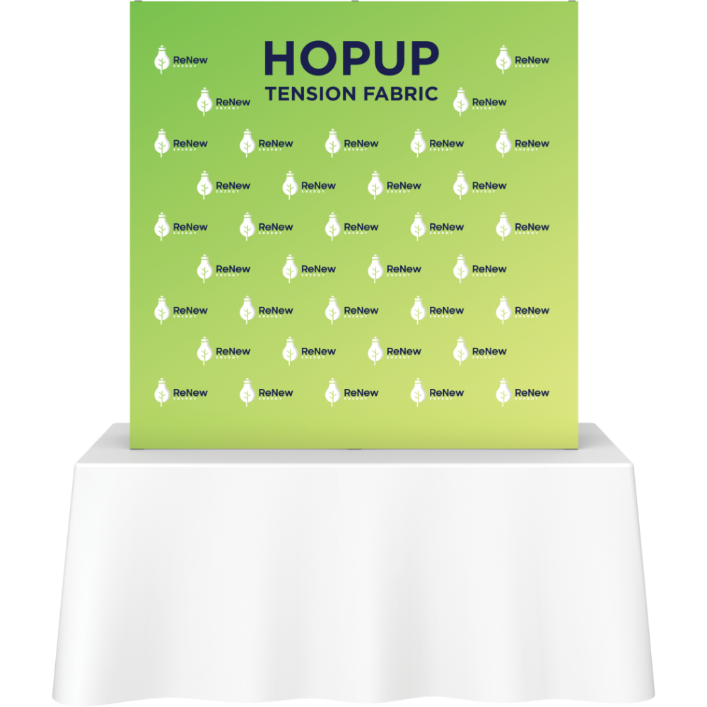 Hopup 5ft Straight Square Tabletop Tension Fabric Display