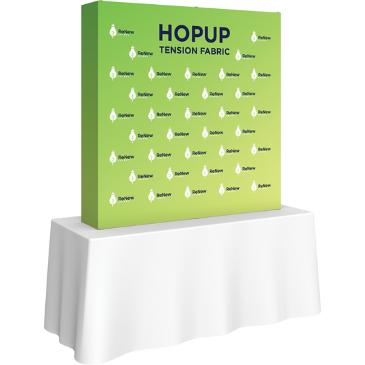 Hopup 5ft Straight Square Tabletop Tension Fabric Display