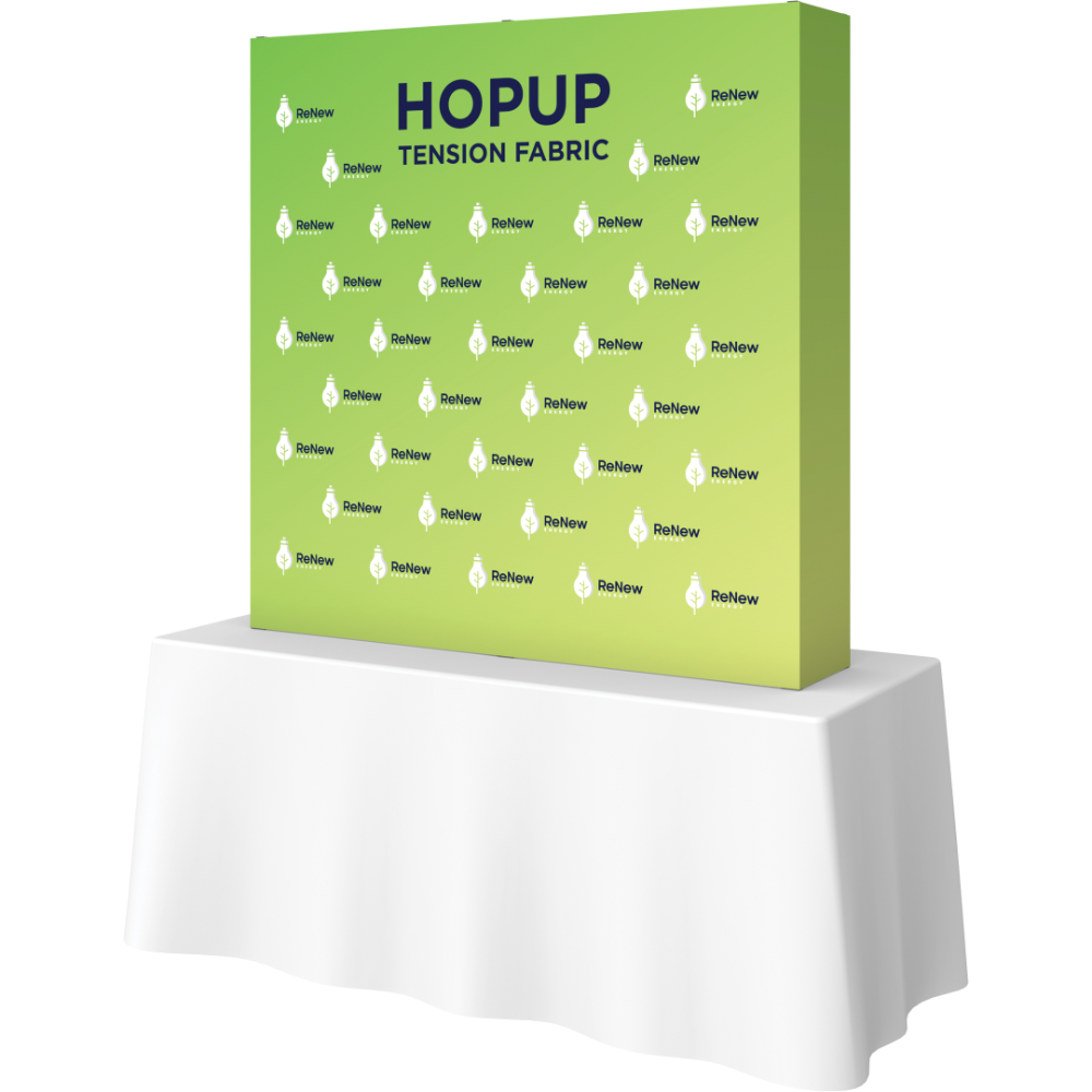 Hopup 5ft Straight Square Tabletop Tension Fabric Display