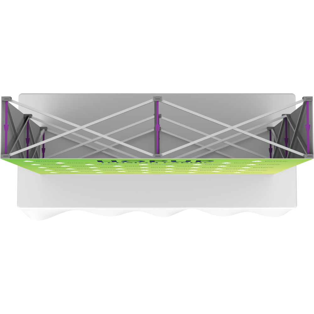 Hopup 5ft Straight Square Tabletop Tension Fabric Display