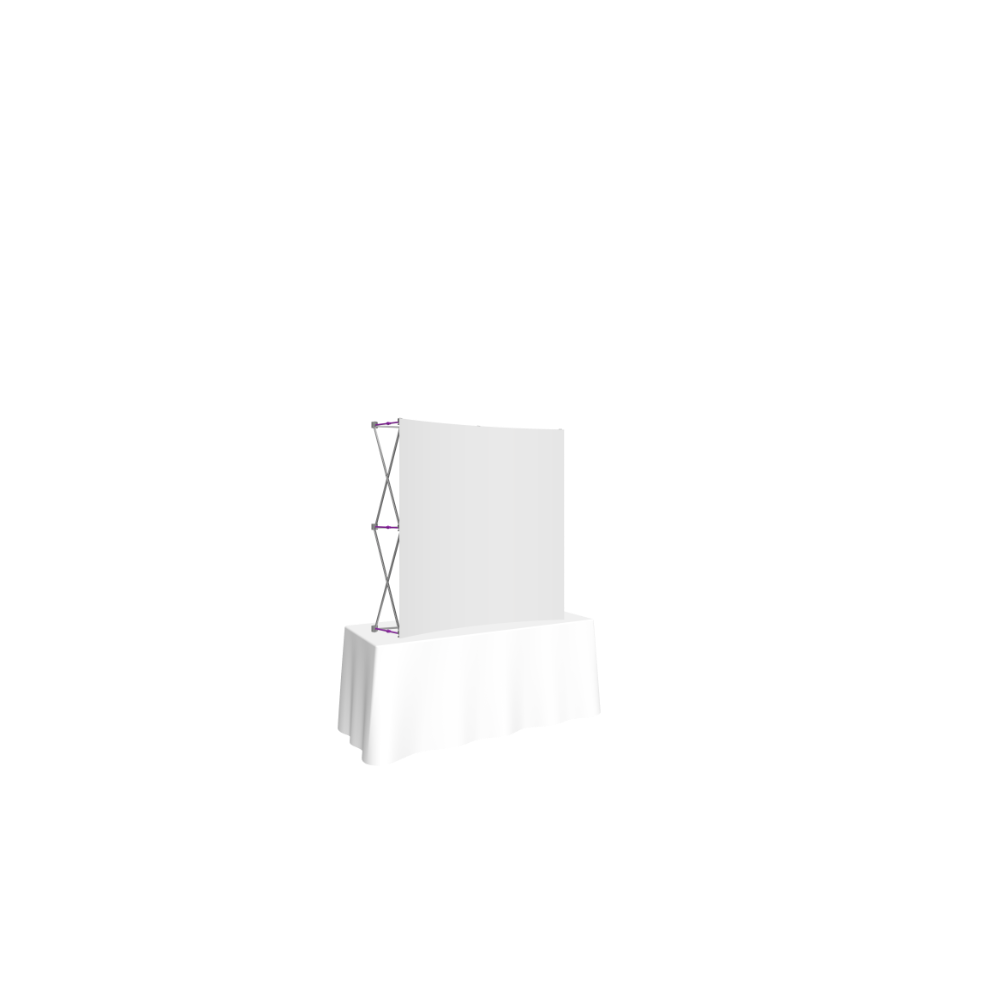 Hopup 5.5ft Curved Square Tabletop Tension Fabric Display