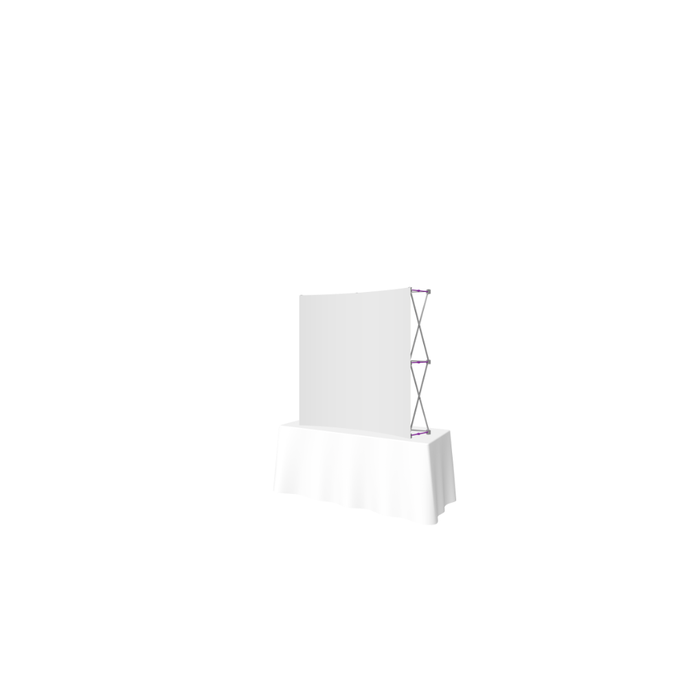 Hopup 5.5ft Curved Square Tabletop Tension Fabric Display