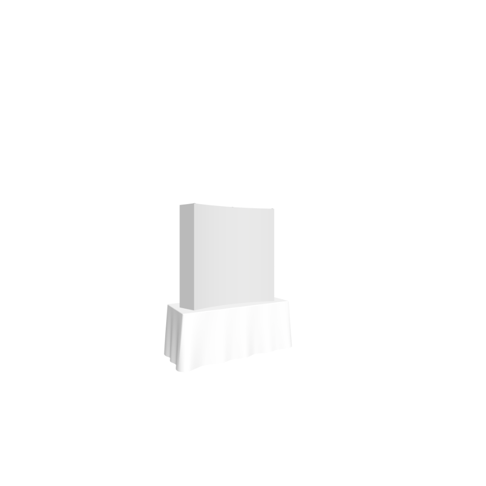 Hopup 5.5ft Curved Square Tabletop Tension Fabric Display