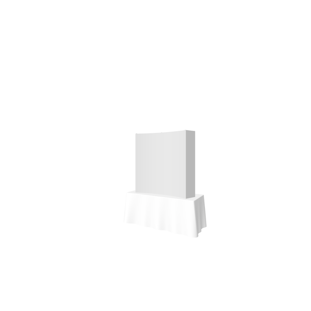 Hopup 5.5ft Curved Square Tabletop Tension Fabric Display