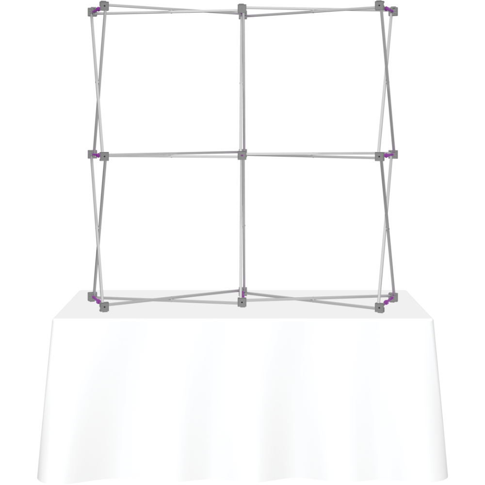 Hopup 5.5ft Curved Square Tabletop Tension Fabric Display