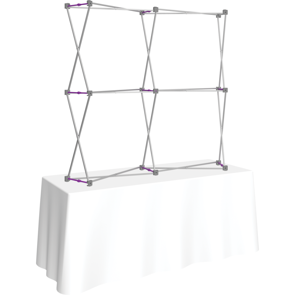 Hopup 5.5ft Curved Square Tabletop Tension Fabric Display