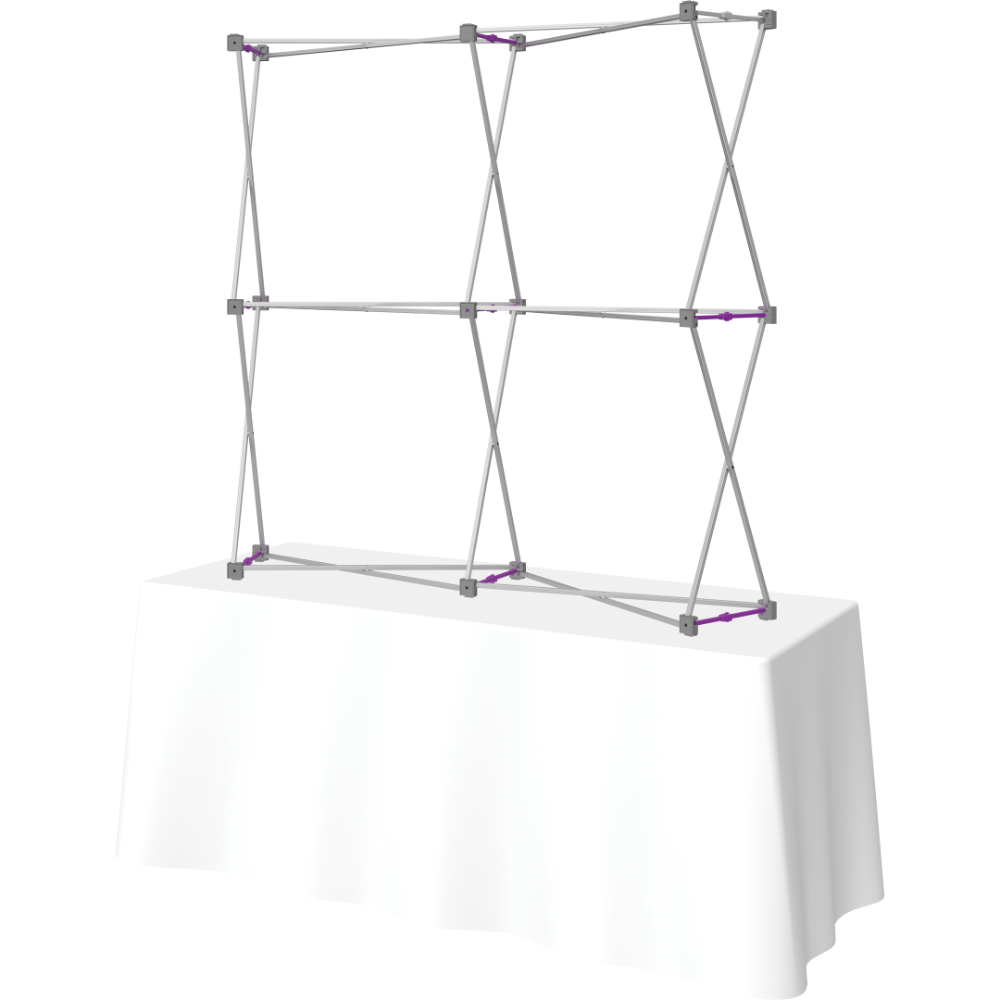 Hopup 5.5ft Curved Square Tabletop Tension Fabric Display