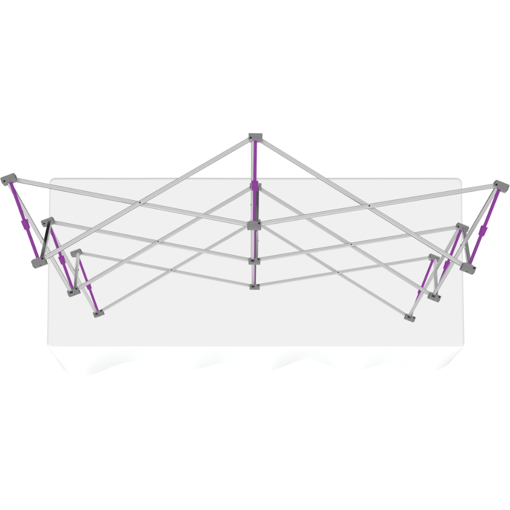 Hopup 5.5ft Curved Square Tabletop Tension Fabric Display