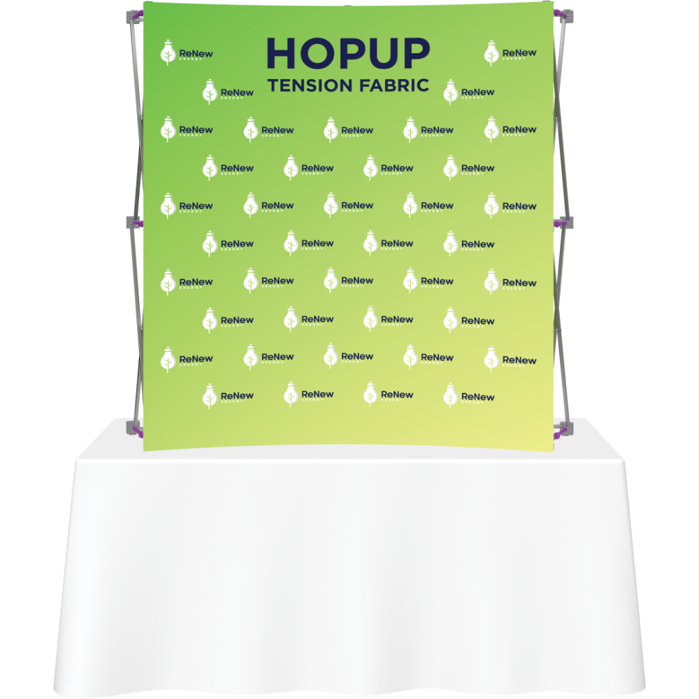 Hopup 5.5ft Curved Square Tabletop Tension Fabric Display