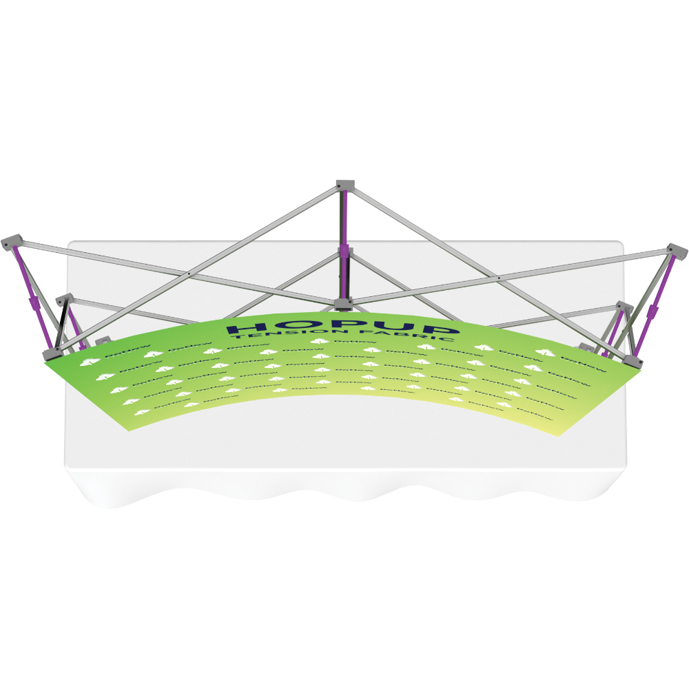 Hopup 5.5ft Curved Square Tabletop Tension Fabric Display