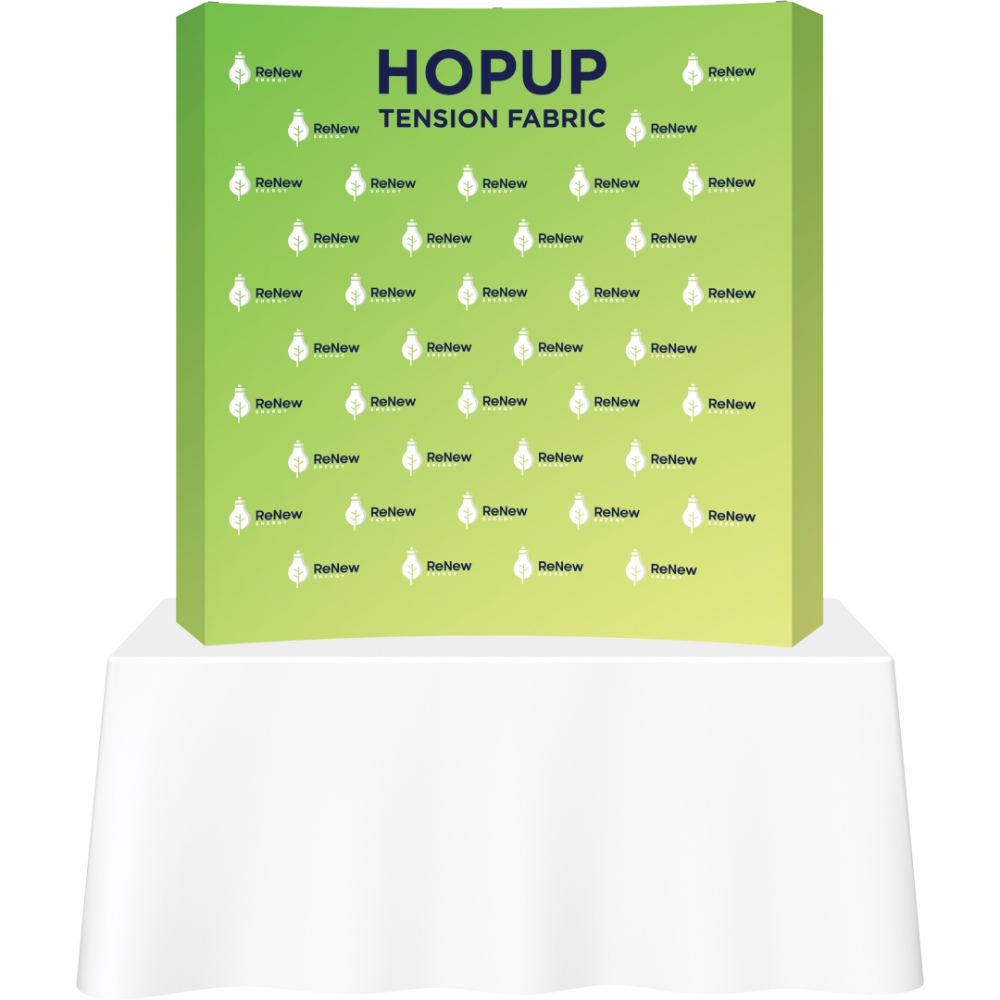 Hopup 5.5ft Curved Square Tabletop Tension Fabric Display