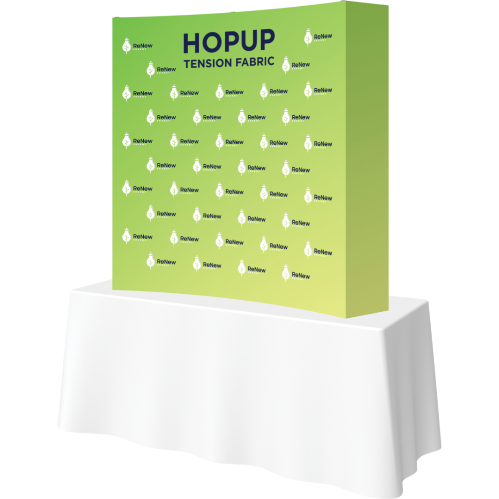 Hopup 5.5ft Curved Square Tabletop Tension Fabric Display