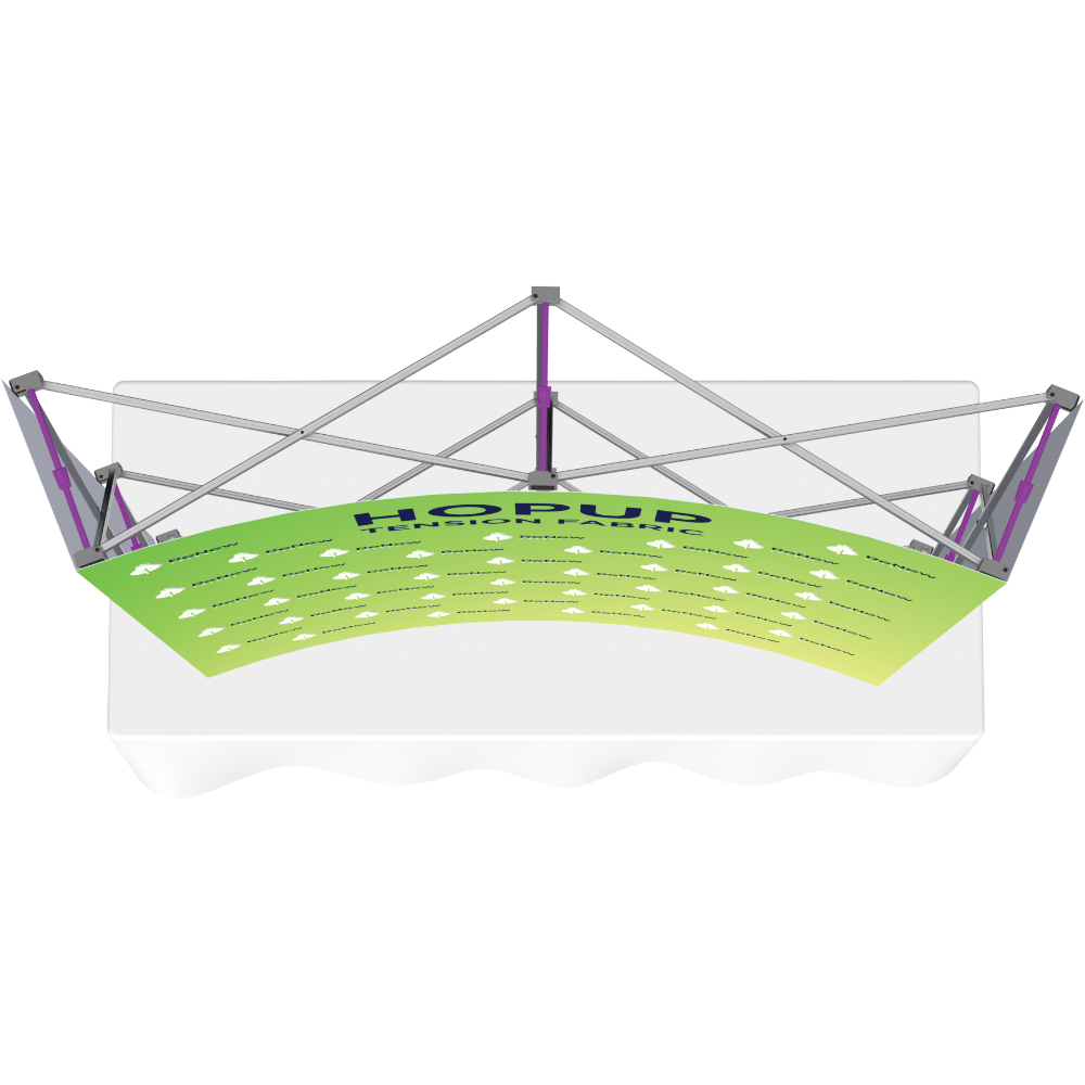 Hopup 5.5ft Curved Square Tabletop Tension Fabric Display